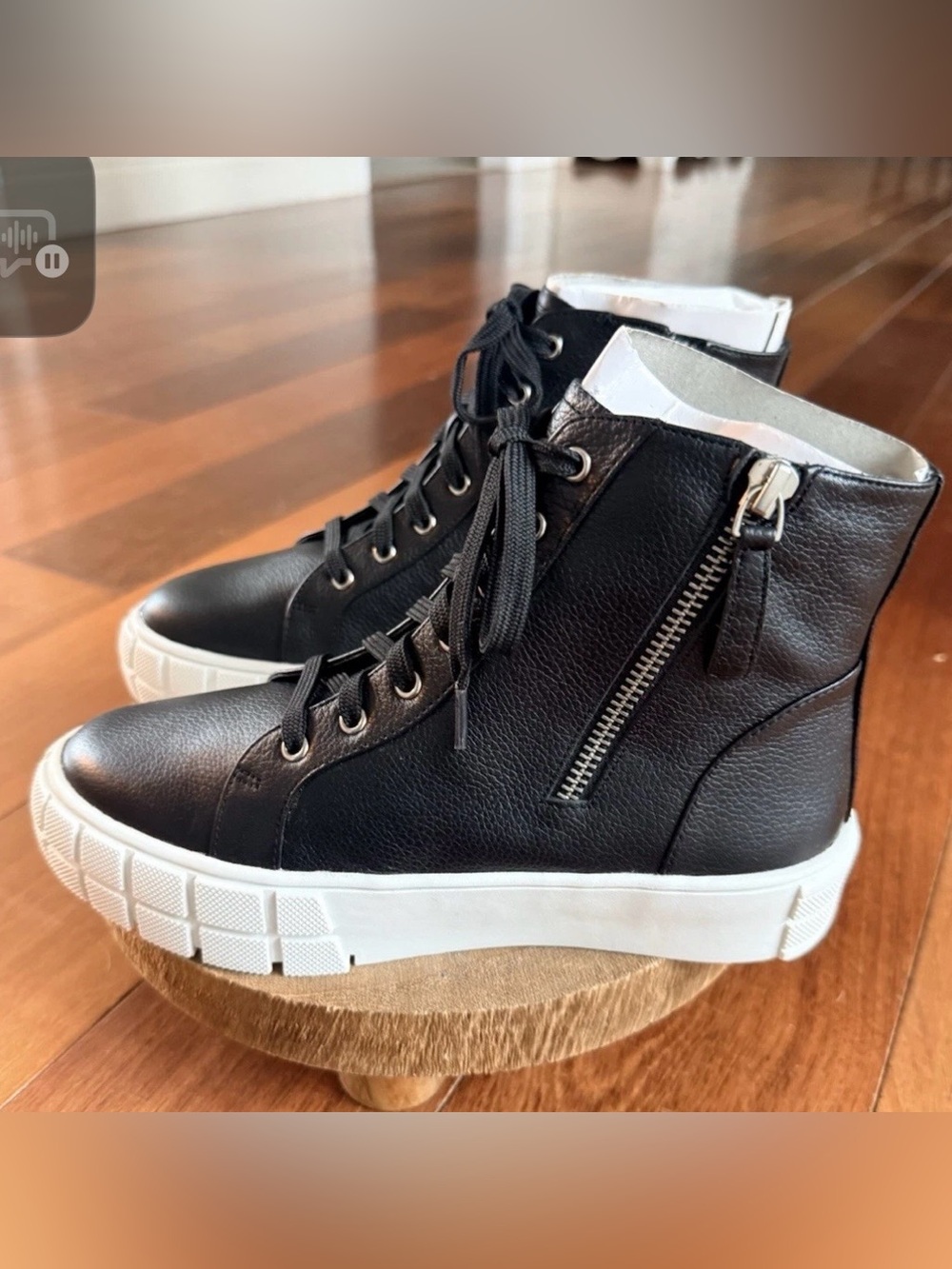 Black High-Top Platform Sneakers - Women's Fashion Boots